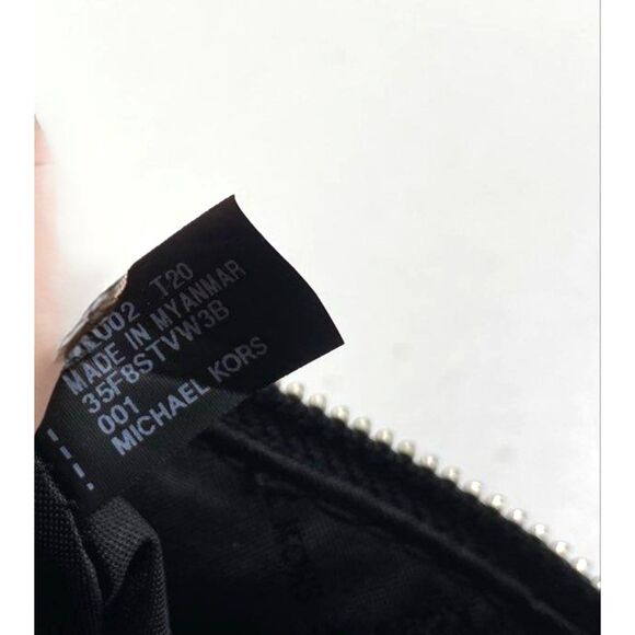 Michael Kors Black/gray Jet Set Travel Large Logo Wristlet Pouch Wallet - Picture 10 of 11